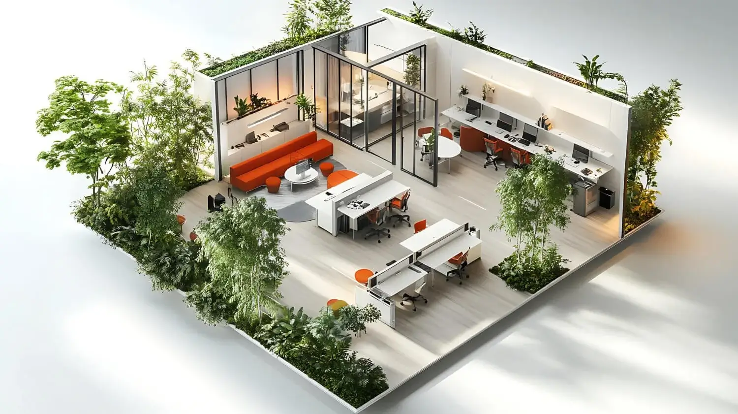 space planning and 3D visualisation interior design project by Aakriti Studio